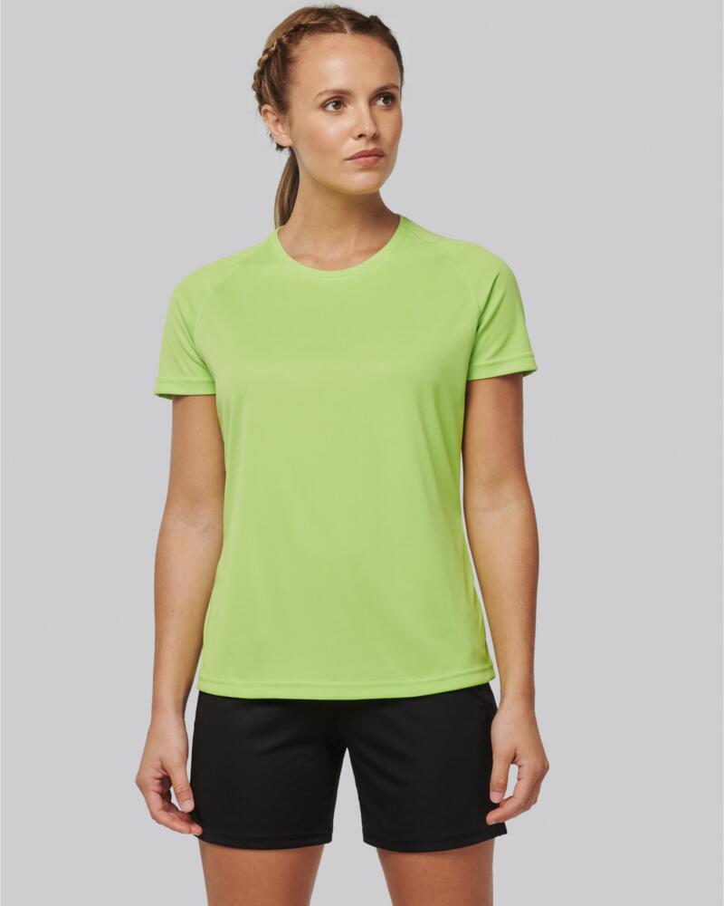 T-shirt de sport à col rond recyclé femme Vignette