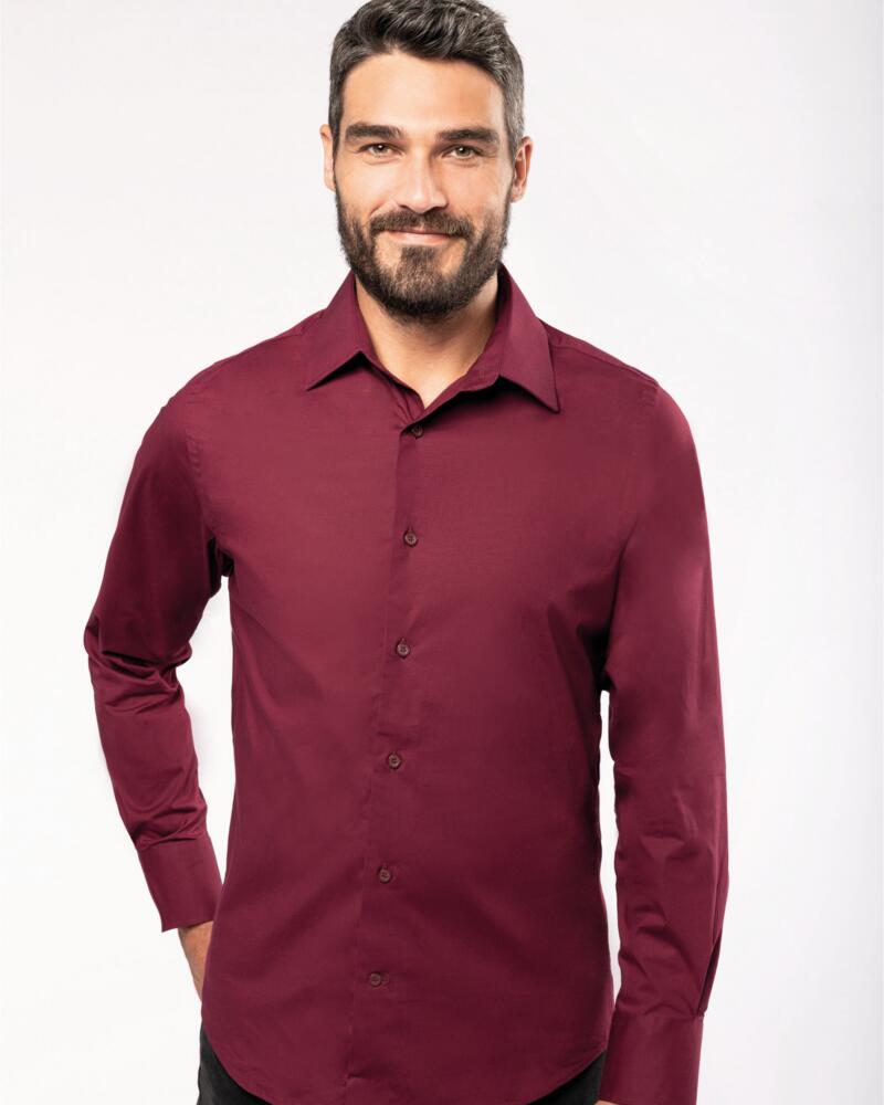 Chemise coton / élasthanne manches longues Vignette