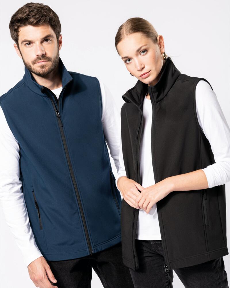 Bodywarmer softshell écoresponsable 2 couches unisexe Vignette