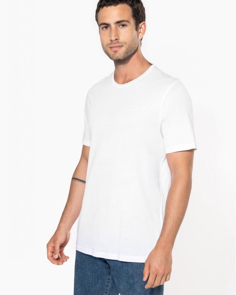 T-shirt Bio col à bords francs manches courtes homme Vignette