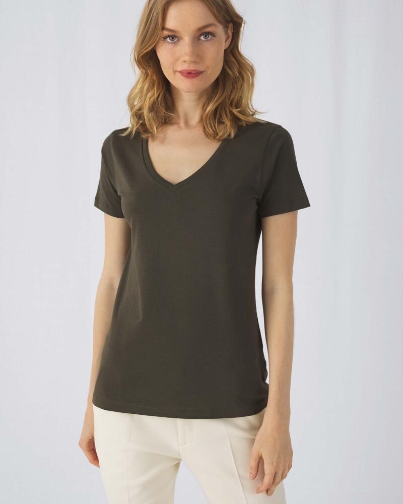 T-shirt Organic Inspire en col V pour Femme Vignette