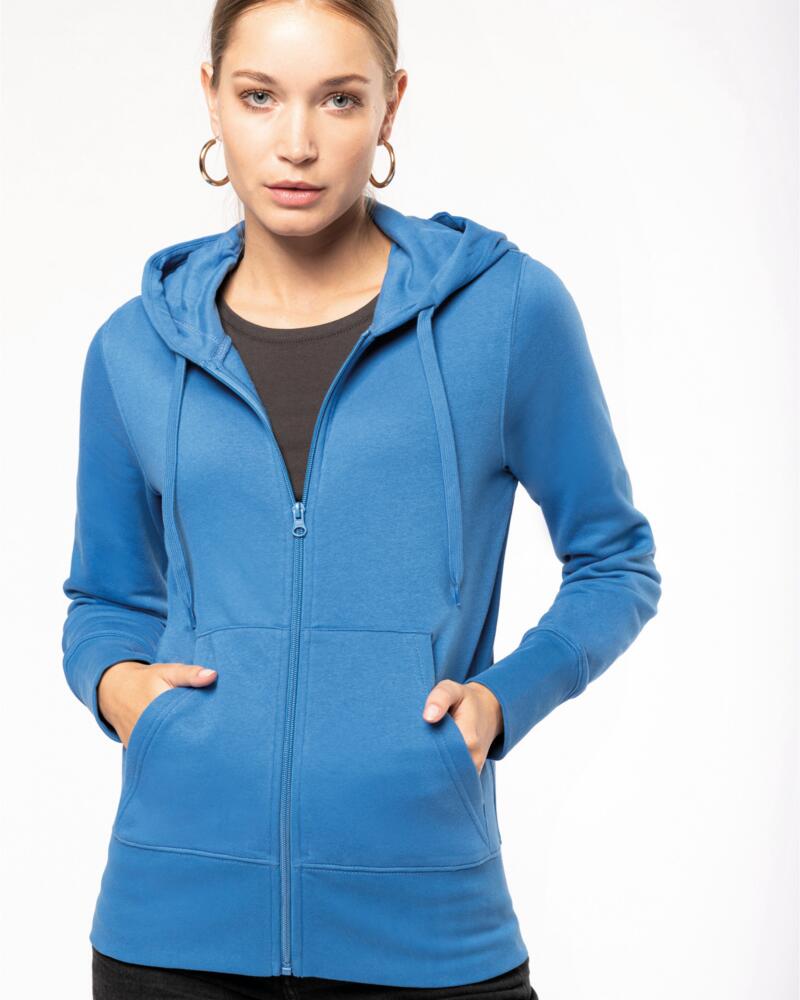 Sweat-shirt à capuche écoresponsable à fermeture éclair pour femme Vignette